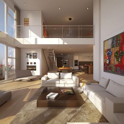 living-room-with-couch-picture-house-with-sign-that-says-no